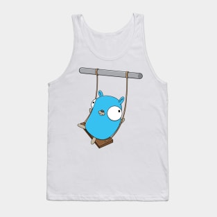 Gopher on a swing Tank Top